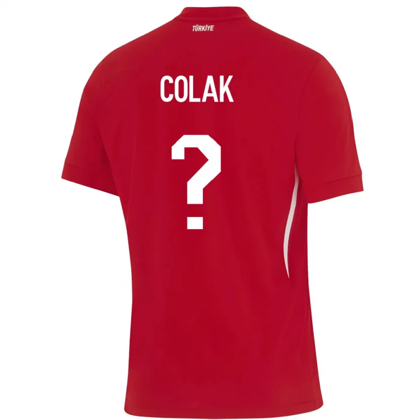 Danxen Hombre Camiseta Turquía Furkan Çolak #0 Rojo 2ª Equipación 24-26 La Camisa