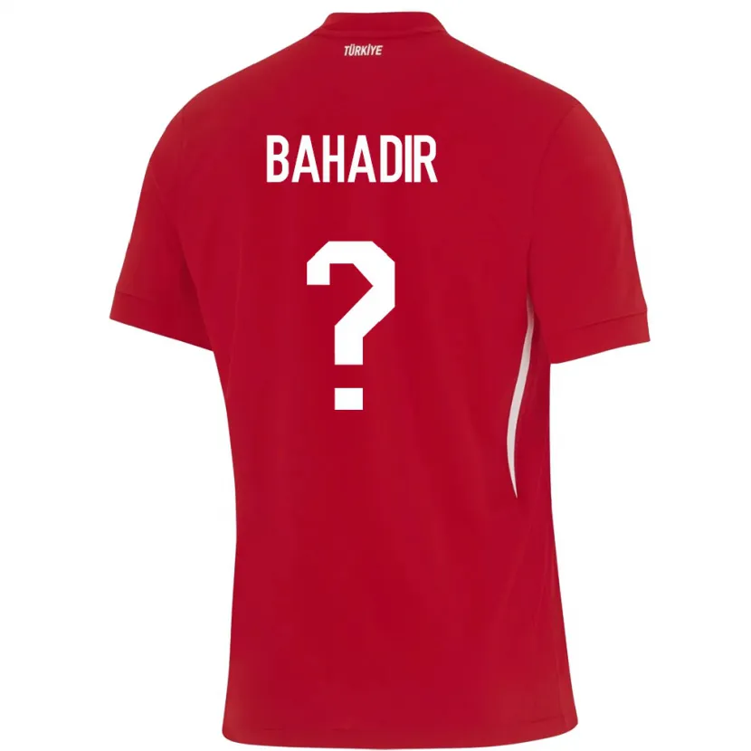 Danxen Hombre Camiseta Turquía Arda Bahadir #0 Rojo 2ª Equipación 24-26 La Camisa