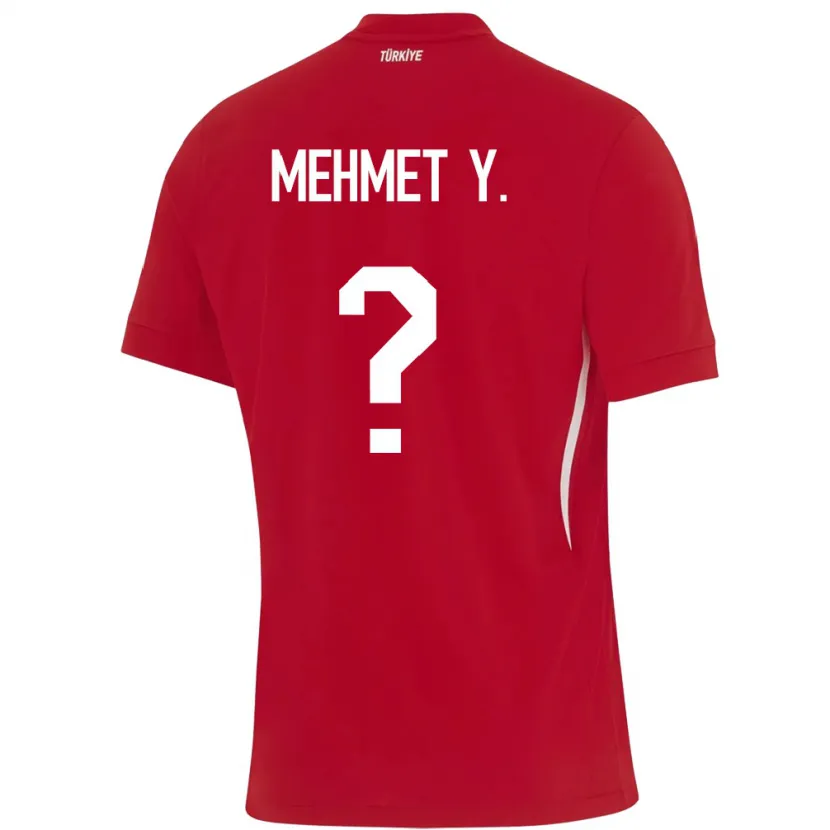 Danxen Hombre Camiseta Turquía Mehmet Yildirim #0 Rojo 2ª Equipación 24-26 La Camisa