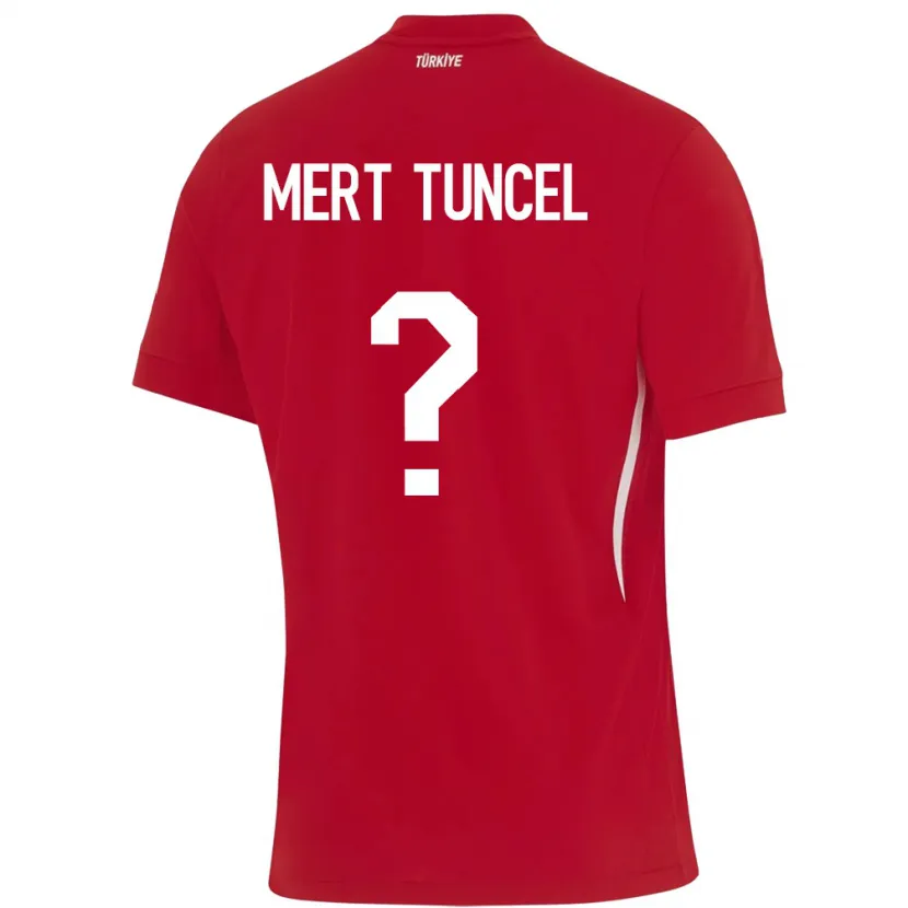 Danxen Hombre Camiseta Turquía Hasan Mert Tuncel #0 Rojo 2ª Equipación 24-26 La Camisa