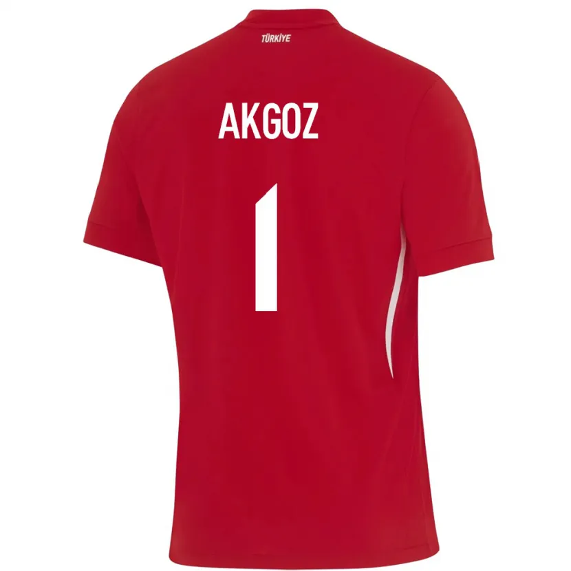 Danxen Hombre Camiseta Turquía Selda Akgöz #1 Rojo 2ª Equipación 24-26 La Camisa