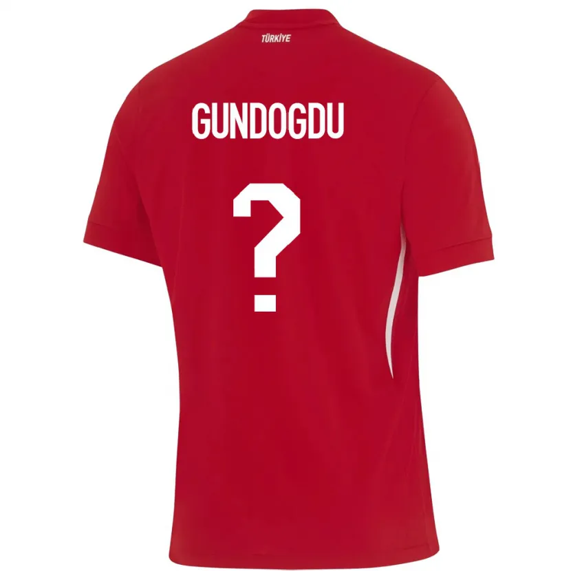 Danxen Hombre Camiseta Turquía Kevser Gündoğdu #0 Rojo 2ª Equipación 24-26 La Camisa