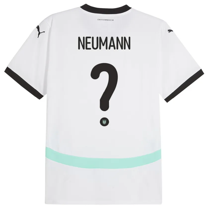 Danxen Hombre Camiseta Austria Moritz Neumann #0 Blanco 2ª Equipación 24-26 La Camisa
