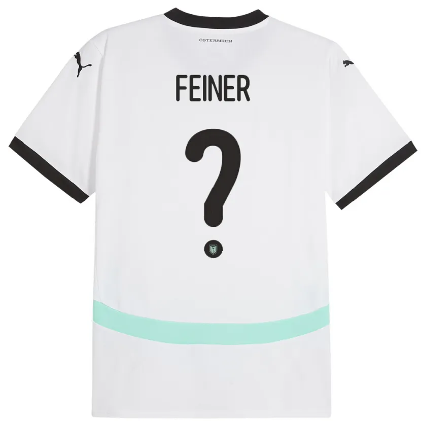 Danxen Hombre Camiseta Austria Fabian Feiner #0 Blanco 2ª Equipación 24-26 La Camisa