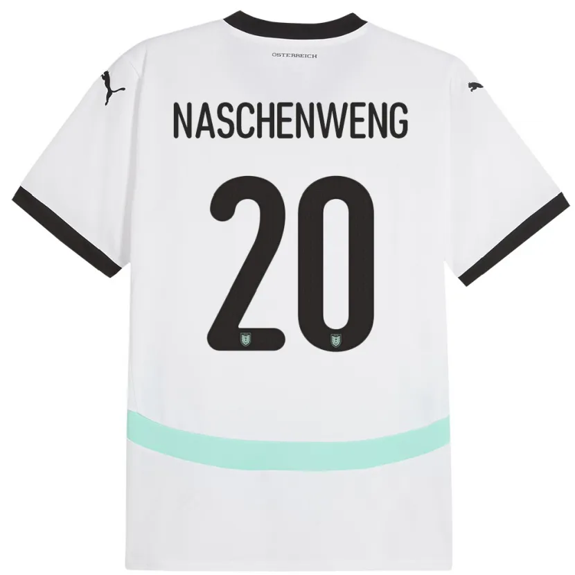 Danxen Hombre Camiseta Austria Katharina Naschenweng #20 Blanco 2ª Equipación 24-26 La Camisa