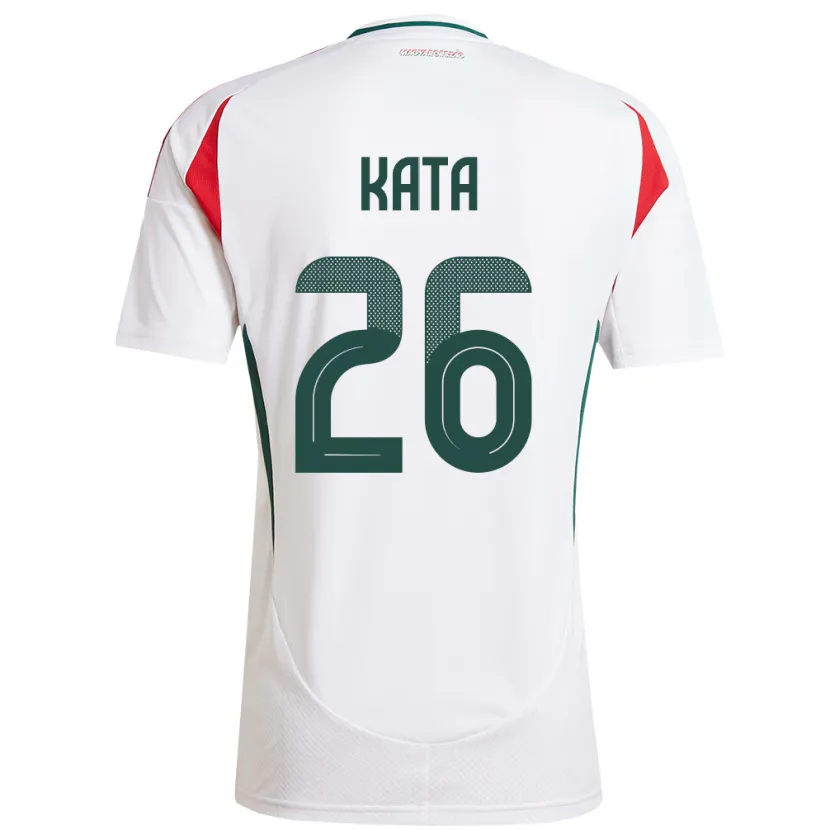Danxen Hombre Camiseta Hungría Mihály Kata #26 Blanco 2ª Equipación 24-26 La Camisa
