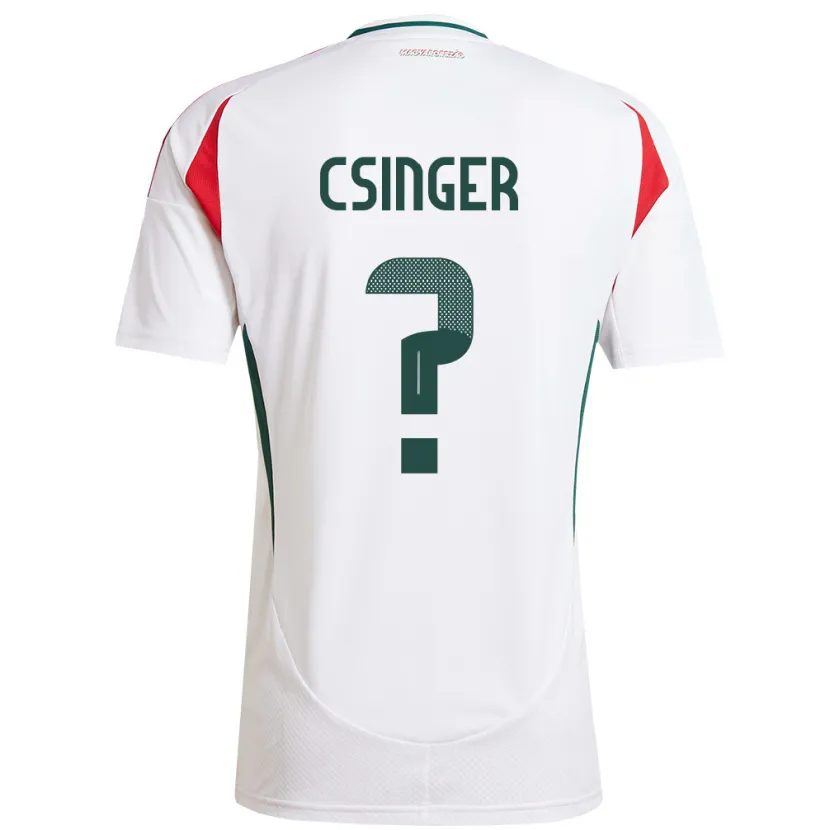 Danxen Hombre Camiseta Hungría Márk Csinger #0 Blanco 2ª Equipación 24-26 La Camisa