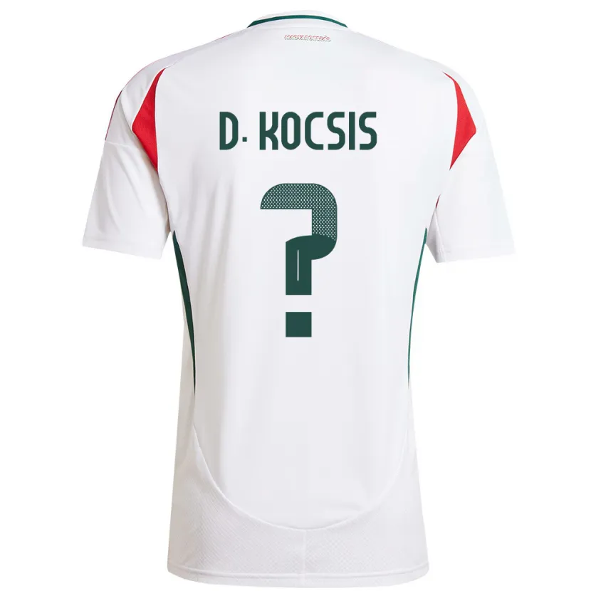 Danxen Hombre Camiseta Hungría Dominik Kocsis #0 Blanco 2ª Equipación 24-26 La Camisa