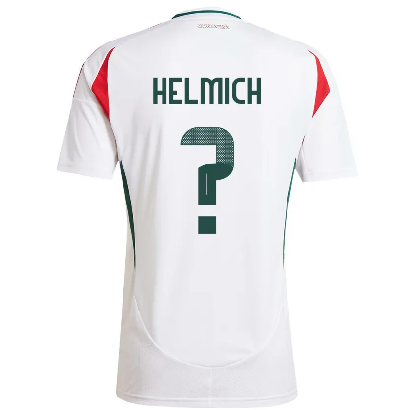 Danxen Hombre Camiseta Hungría Pál Helmich #0 Blanco 2ª Equipación 24-26 La Camisa
