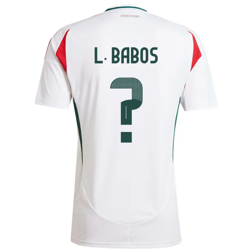 Danxen Hombre Camiseta Hungría Levente Babós #0 Blanco 2ª Equipación 24-26 La Camisa