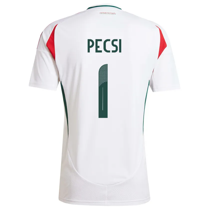 Danxen Hombre Camiseta Hungría Ármin Pécsi #1 Blanco 2ª Equipación 24-26 La Camisa