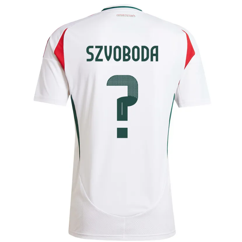 Danxen Hombre Camiseta Hungría Dániel Szvoboda #0 Blanco 2ª Equipación 24-26 La Camisa