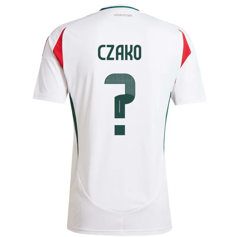 Danxen Hombre Camiseta Hungría Milán Czakó #0 Blanco 2ª Equipación 24-26 La Camisa