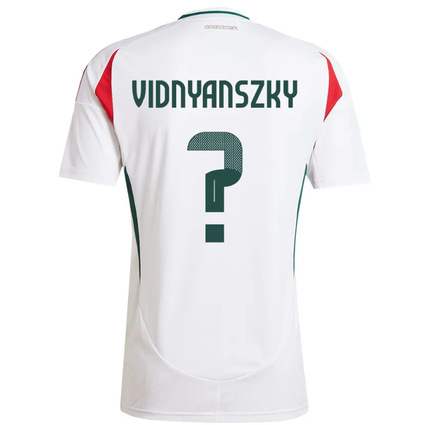 Danxen Hombre Camiseta Hungría Mátyás Vidnyánszky #0 Blanco 2ª Equipación 24-26 La Camisa