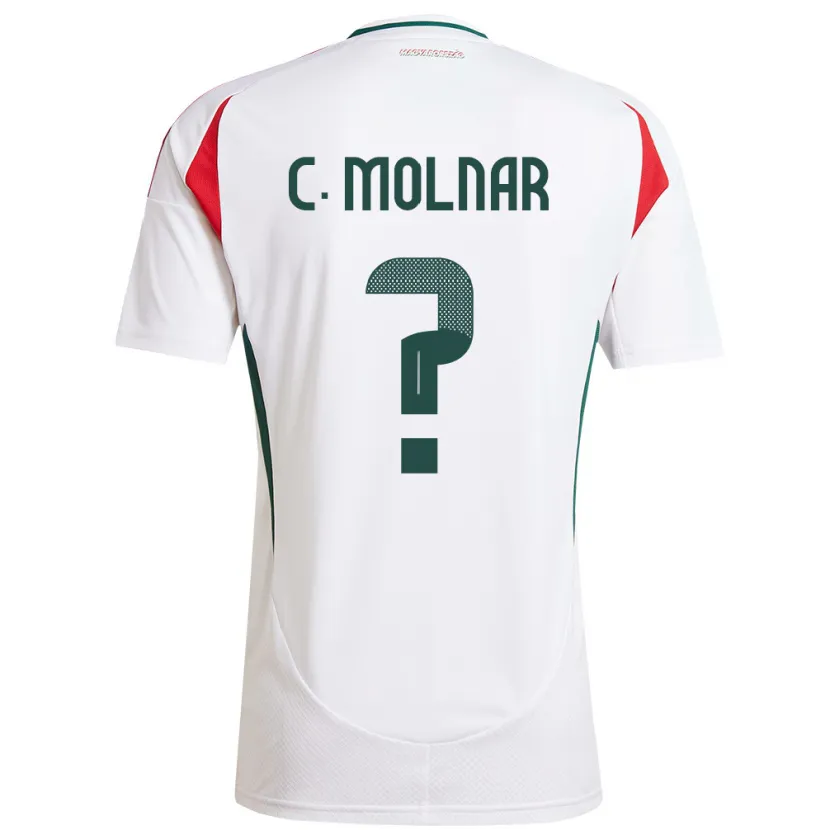 Danxen Hombre Camiseta Hungría Csaba Molnár #0 Blanco 2ª Equipación 24-26 La Camisa