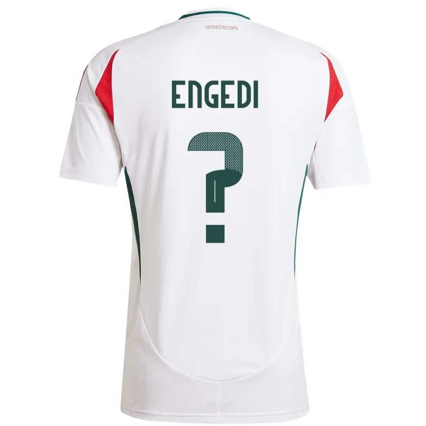 Danxen Hombre Camiseta Hungría Márk Engedi #0 Blanco 2ª Equipación 24-26 La Camisa