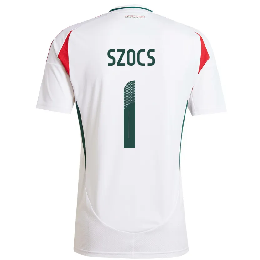 Danxen Hombre Camiseta Hungría Réka Szőcs #1 Blanco 2ª Equipación 24-26 La Camisa