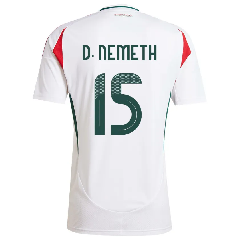 Danxen Hombre Camiseta Hungría Diana Németh #15 Blanco 2ª Equipación 24-26 La Camisa