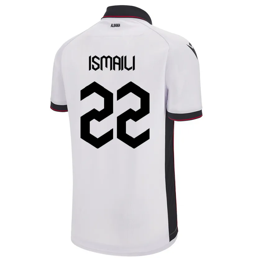Danxen Hombre Camiseta Albania Ysni Ismaili #22 Blanco 2ª Equipación 24-26 La Camisa