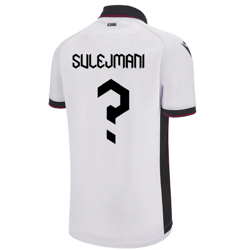 Danxen Hombre Camiseta Albania Muhadin Sulejmani #0 Blanco 2ª Equipación 24-26 La Camisa