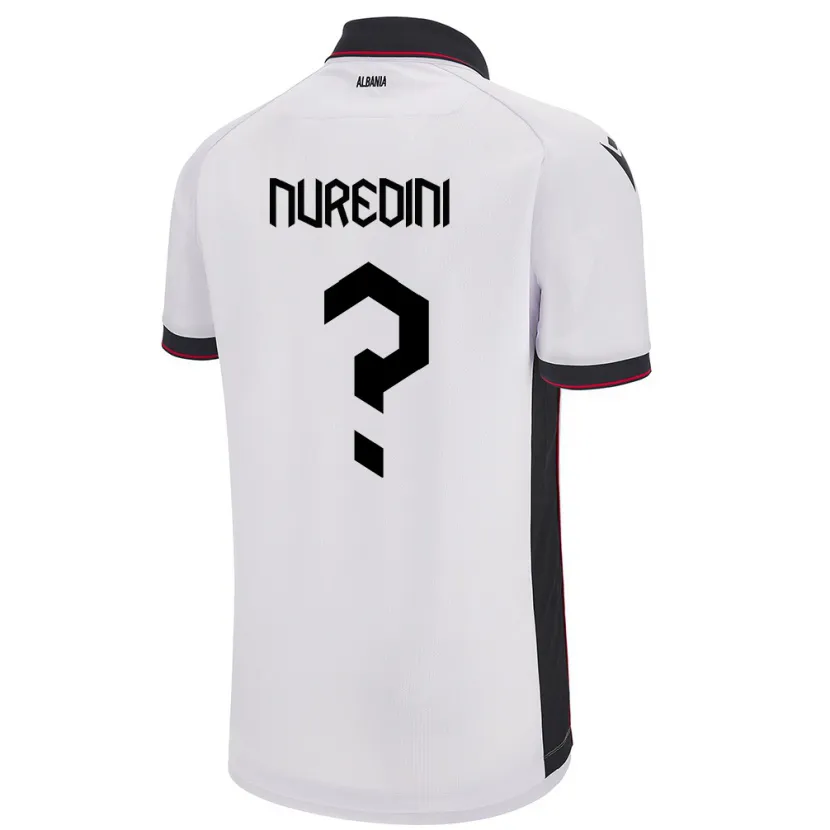 Danxen Hombre Camiseta Albania Ardit Nuredini #0 Blanco 2ª Equipación 24-26 La Camisa