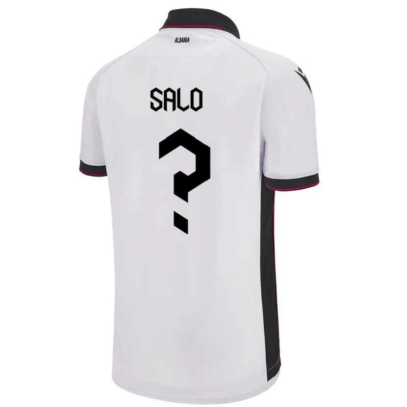 Danxen Hombre Camiseta Albania Asim Salo #0 Blanco 2ª Equipación 24-26 La Camisa
