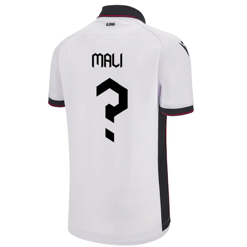 Danxen Hombre Camiseta Albania Frensi Mali #0 Blanco 2ª Equipación 24-26 La Camisa
