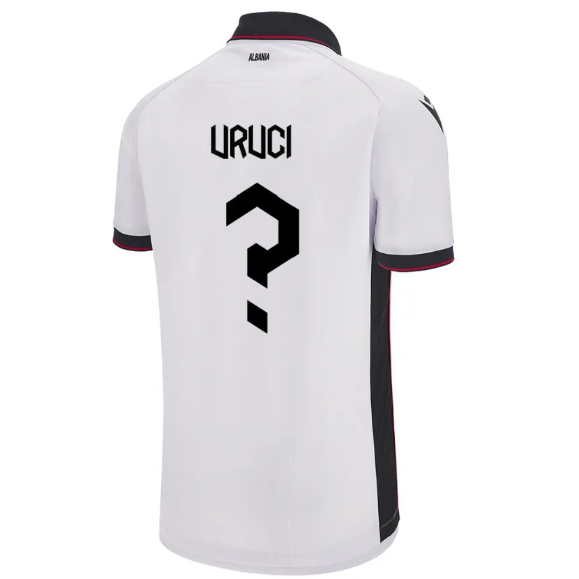 Danxen Hombre Camiseta Albania Klejton Uruci #0 Blanco 2ª Equipación 24-26 La Camisa