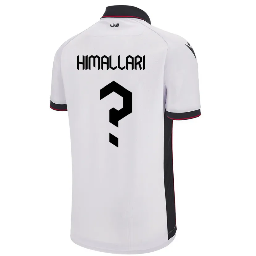 Danxen Hombre Camiseta Albania Elson Himallari #0 Blanco 2ª Equipación 24-26 La Camisa