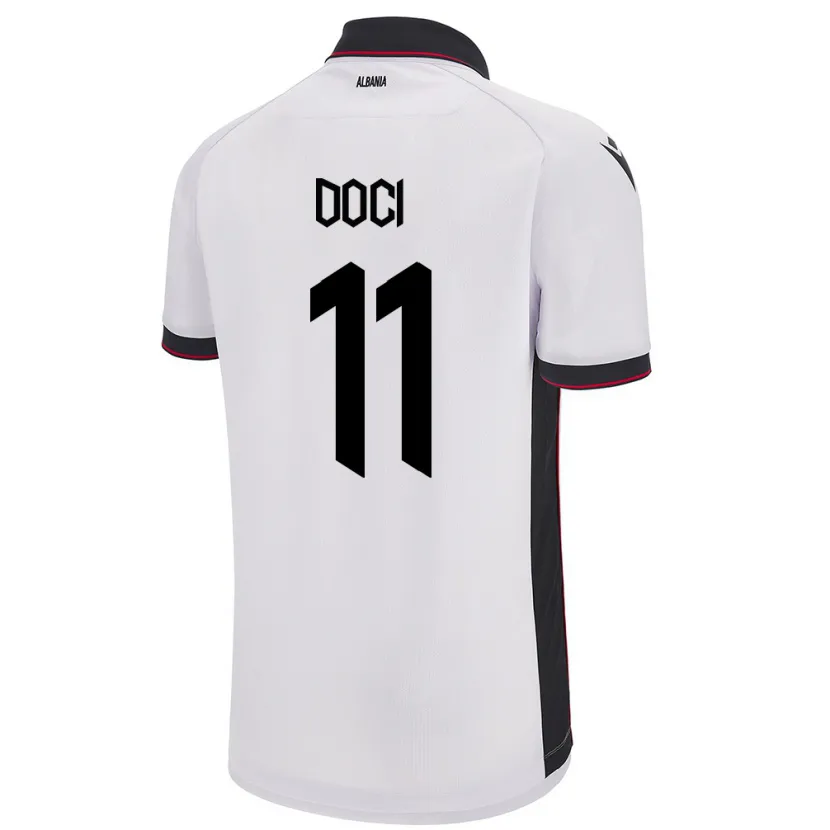 Danxen Hombre Camiseta Albania Megi Doçi #11 Blanco 2ª Equipación 24-26 La Camisa