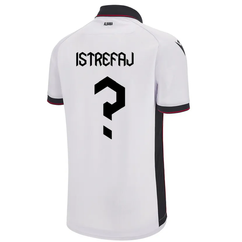 Danxen Hombre Camiseta Albania Djellza Istrefaj #0 Blanco 2ª Equipación 24-26 La Camisa