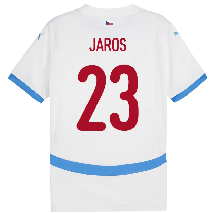 Danxen Hombre Camiseta Chequia Vitezslav Jaros #23 Blanco 2ª Equipación 24-26 La Camisa