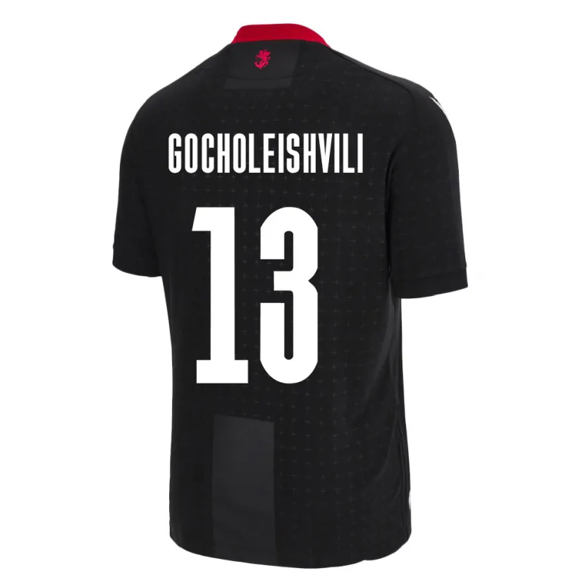 Danxen Hombre Camiseta Georgia Giorgi Gocholeishvili #13 Negro 2ª Equipación 24-26 La Camisa