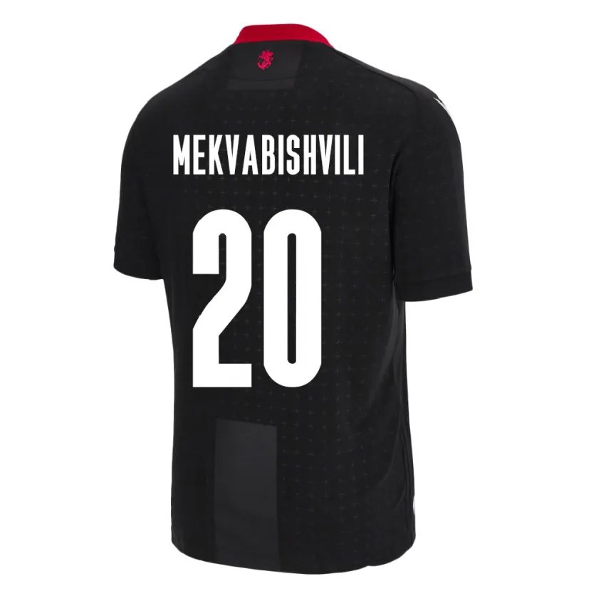Danxen Hombre Camiseta Georgia Anzor Mekvabishvili #20 Negro 2ª Equipación 24-26 La Camisa