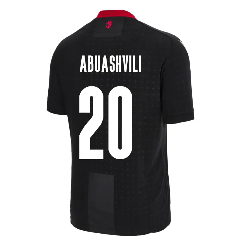 Danxen Hombre Camiseta Georgia Giorgi Abuashvili #20 Negro 2ª Equipación 24-26 La Camisa