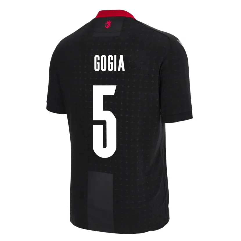 Danxen Hombre Camiseta Georgia Gigi Gogia #5 Negro 2ª Equipación 24-26 La Camisa
