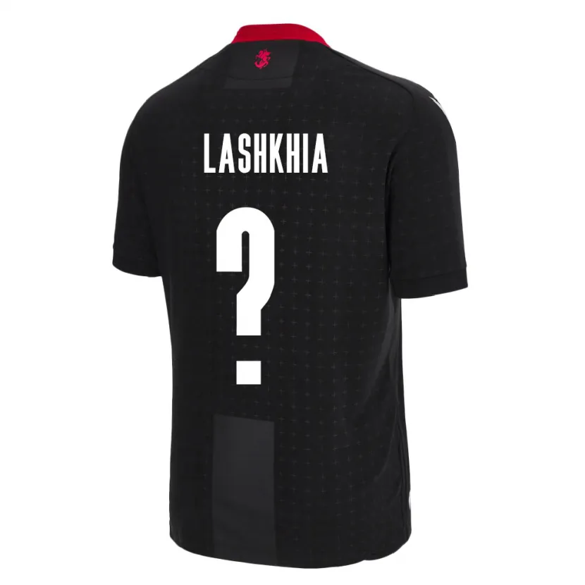 Danxen Hombre Camiseta Georgia Luka Lashkhia #0 Negro 2ª Equipación 24-26 La Camisa