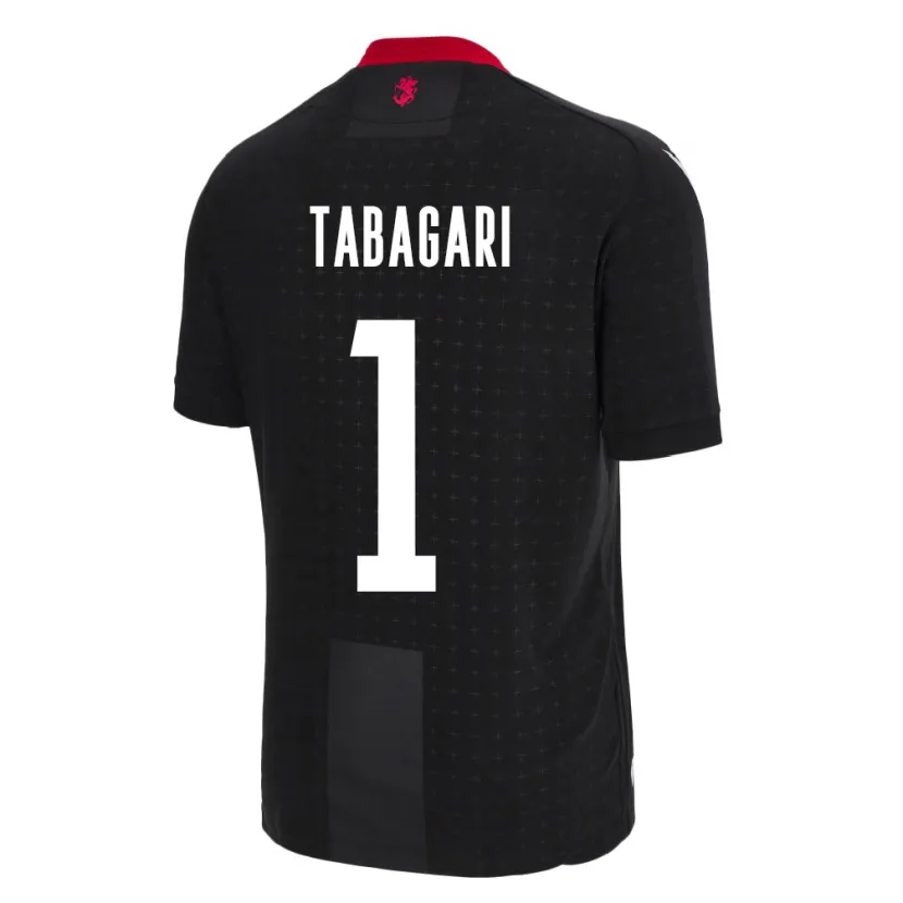 Danxen Hombre Camiseta Georgia Eka Tabagari #1 Negro 2ª Equipación 24-26 La Camisa