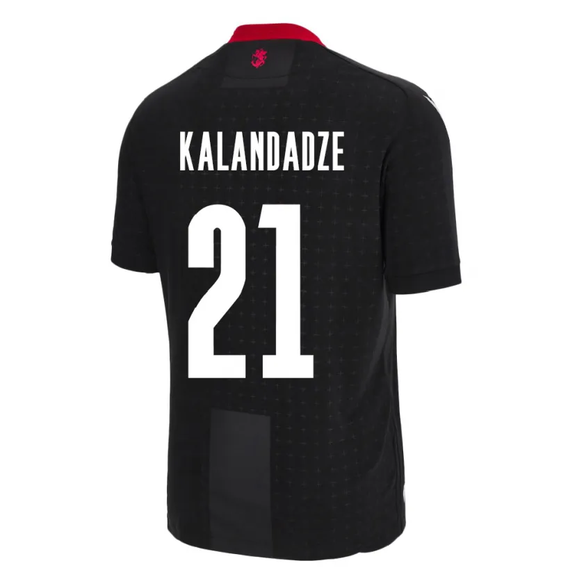 Danxen Hombre Camiseta Georgia Mariam Kalandadze #21 Negro 2ª Equipación 24-26 La Camisa