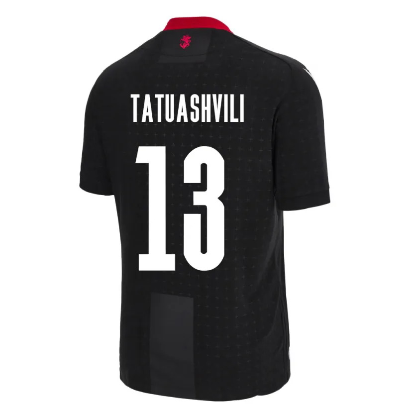 Danxen Hombre Camiseta Georgia Tamar Tatuashvili #13 Negro 2ª Equipación 24-26 La Camisa