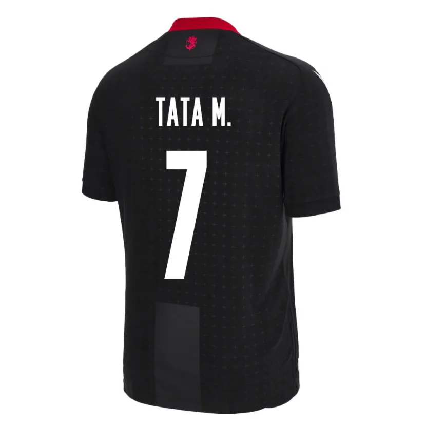 Danxen Hombre Camiseta Georgia Tata Matveeva #7 Negro 2ª Equipación 24-26 La Camisa
