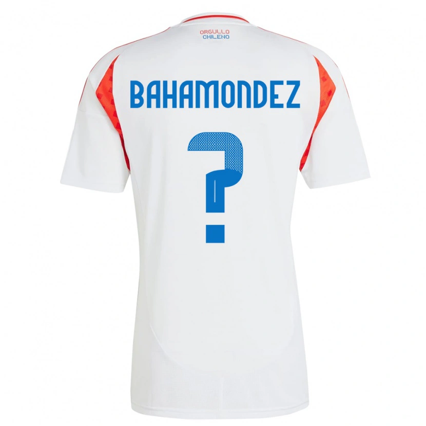 Danxen Hombre Camiseta Chile Taizo Bahamondez #0 Blanco 2ª Equipación 24-26 La Camisa