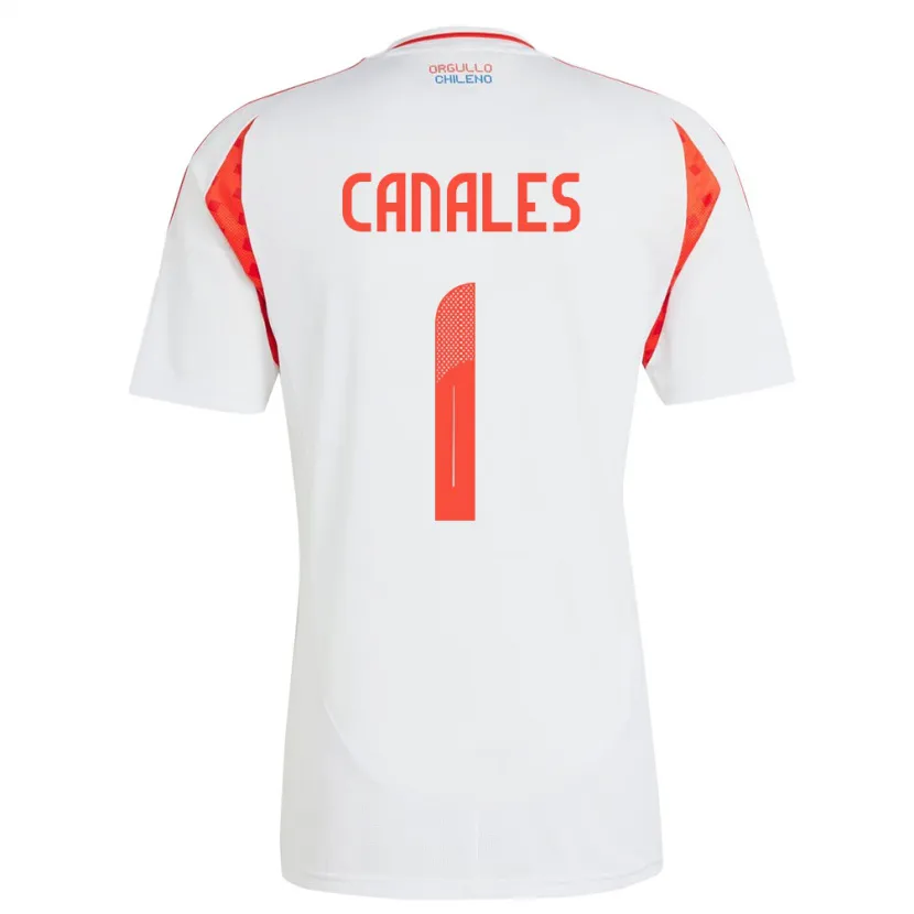 Danxen Hombre Camiseta Chile Antonia Canales #1 Blanco 2ª Equipación 24-26 La Camisa