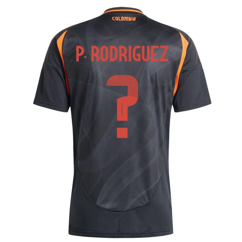 Danxen Hombre Camiseta Colombia Pedro Rodríguez #0 Negro 2ª Equipación 24-26 La Camisa