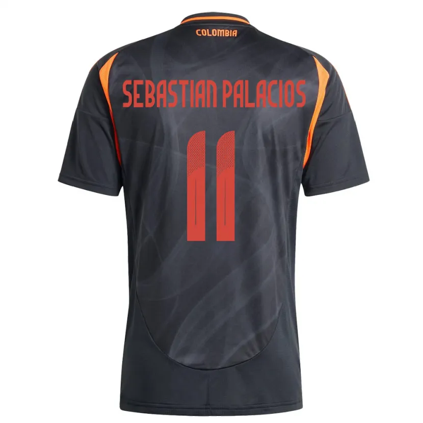 Danxen Hombre Camiseta Colombia Juan Sebastián Palacios #11 Negro 2ª Equipación 24-26 La Camisa