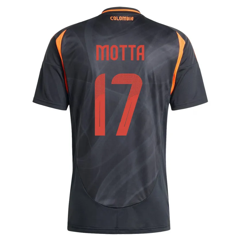 Danxen Hombre Camiseta Colombia Cristina Motta #17 Negro 2ª Equipación 24-26 La Camisa