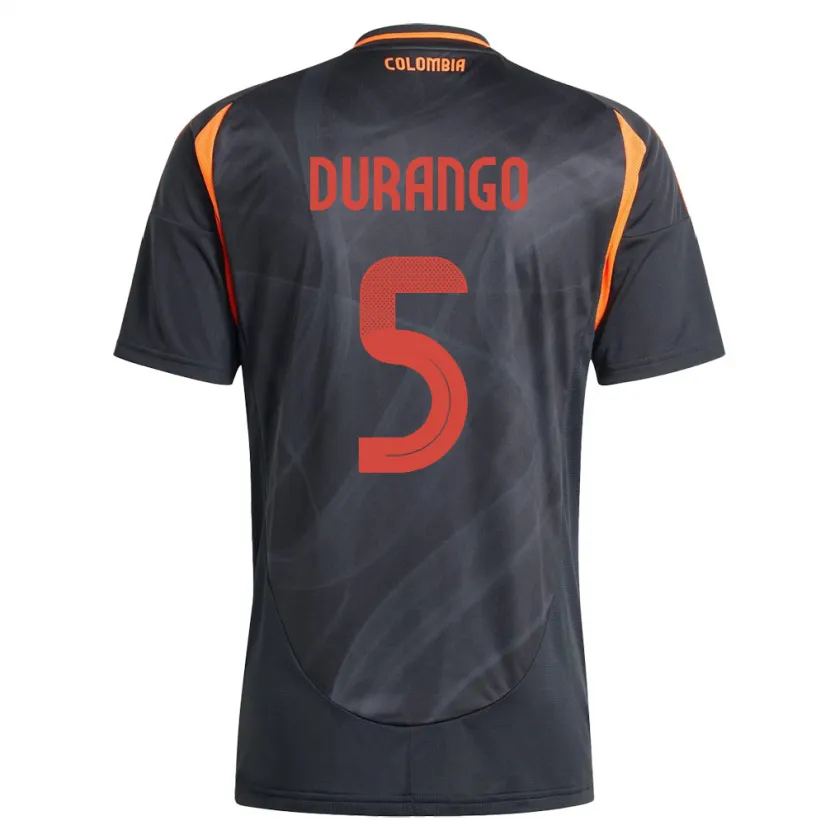 Danxen Hombre Camiseta Colombia Lorena Durango #5 Negro 2ª Equipación 24-26 La Camisa