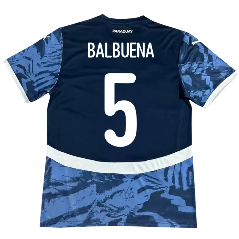 Danxen Hombre Camiseta Paraguay Fabián Balbuena #5 Azul 2ª Equipación 24-26 La Camisa