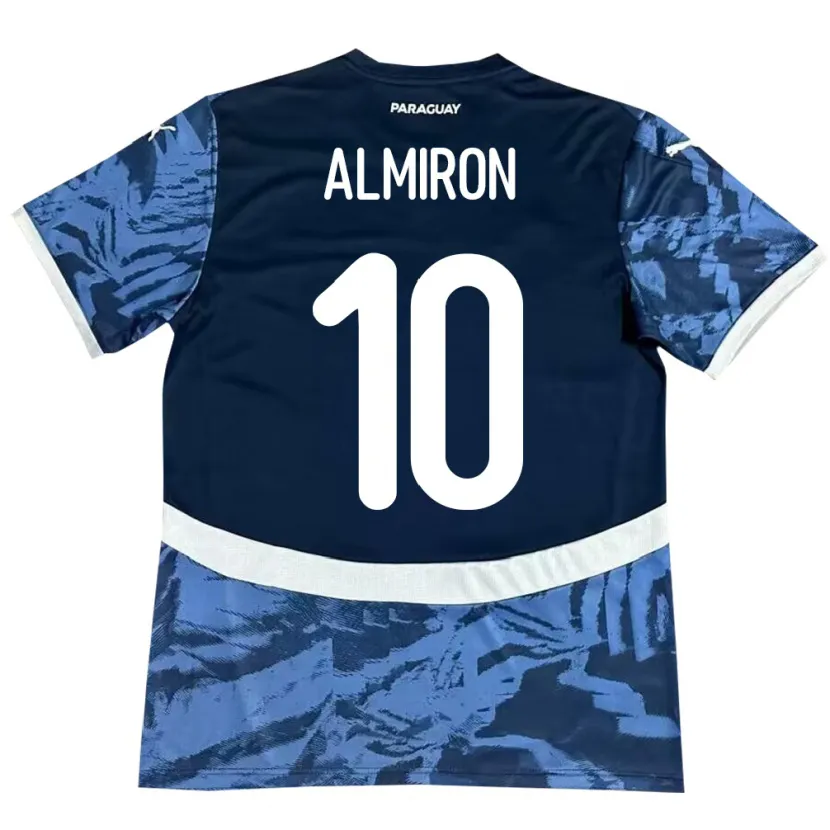 Danxen Hombre Camiseta Paraguay Miguel Almirón #10 Azul 2ª Equipación 24-26 La Camisa