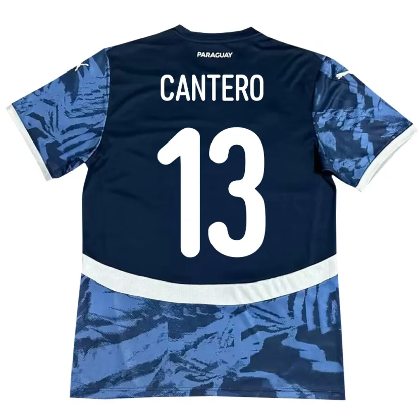 Danxen Hombre Camiseta Paraguay Alexis Cantero #13 Azul 2ª Equipación 24-26 La Camisa